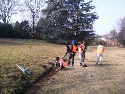 La pulizia del Viale e della Villa Bagatti